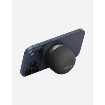 ENERGEA MagAudio Go Plus Qi MagSafe kannettava Bluetooth-kaiutin kantohihnalla, grafiitti