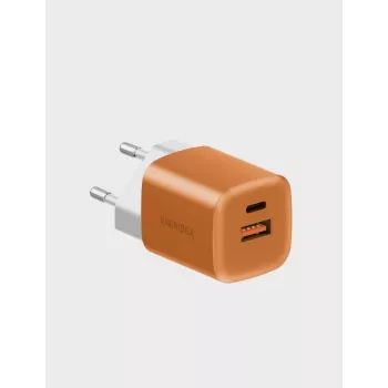 ENERGEA Ampcharge GaN35 USB-C/USB-A PD/PPS/QC3.0 35W -seinälaturi oranssi