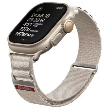 Skinarma Kobu Apple Watch -ranneke 49/46/45/44mm ivory