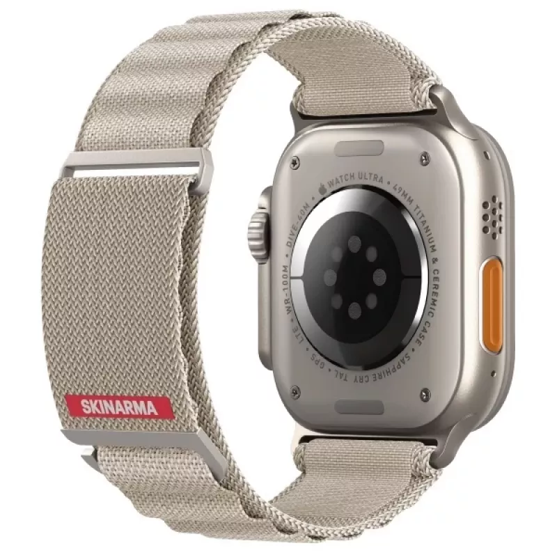 Skinarma Kobu Apple Watch -ranneke 49/46/45/44mm ivory