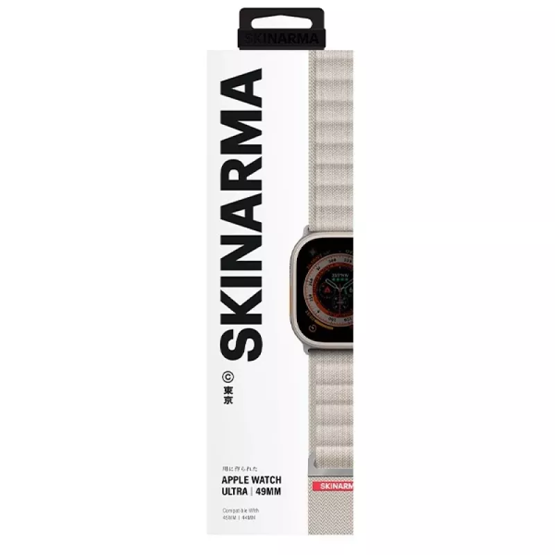 Skinarma Kobu Apple Watch -ranneke 49/46/45/44mm ivory