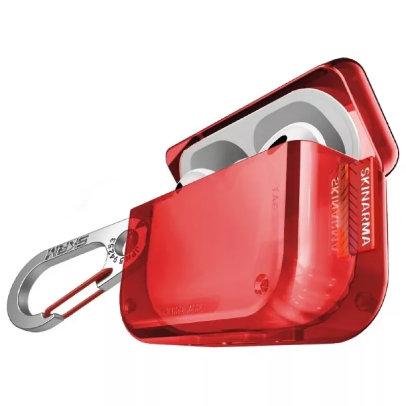 SKINARMA Saido -suojakotelo AirPods Pro 2. sukupolvelle - punainen