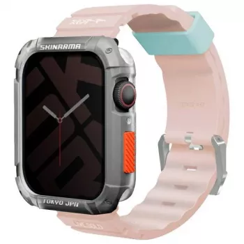 Skinarma Shokku Apple Watch -ranneke 45/44/42 mm vaaleanpunainen