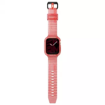 Skinarma Saido 2-in-1 ranneke ja suojakotelo Apple Watch 45/44 mm punainen