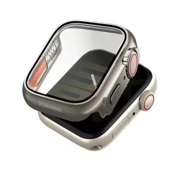 Skinarma Gado Pro -suojakuori laitteelle Apple Watch 44 mm, titaani