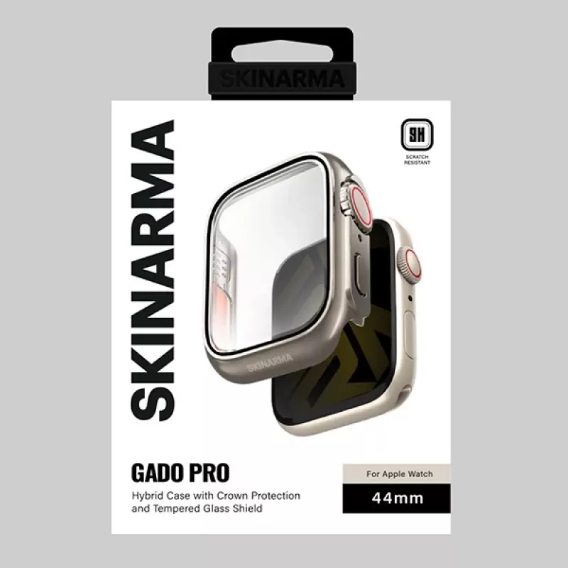 Skinarma Gado Pro -suojakuori laitteelle Apple Watch 44 mm, titaani
