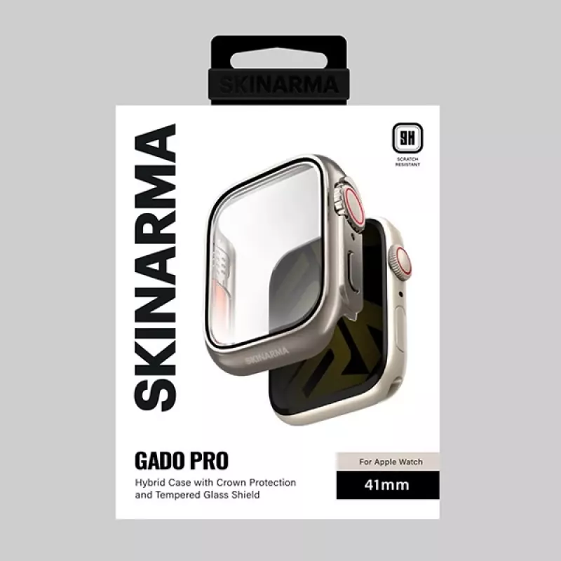 Skinarma Gado Pro kotelo Apple Watch 41 mm - titaani
