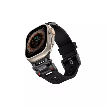 Skinarma Titon Apple Watch Ultra 49 mm ranneke musta