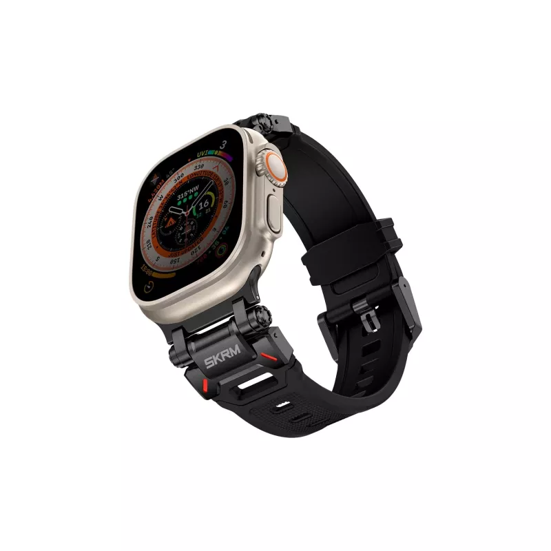 Skinarma Titon Apple Watch Ultra 49 mm ranneke musta