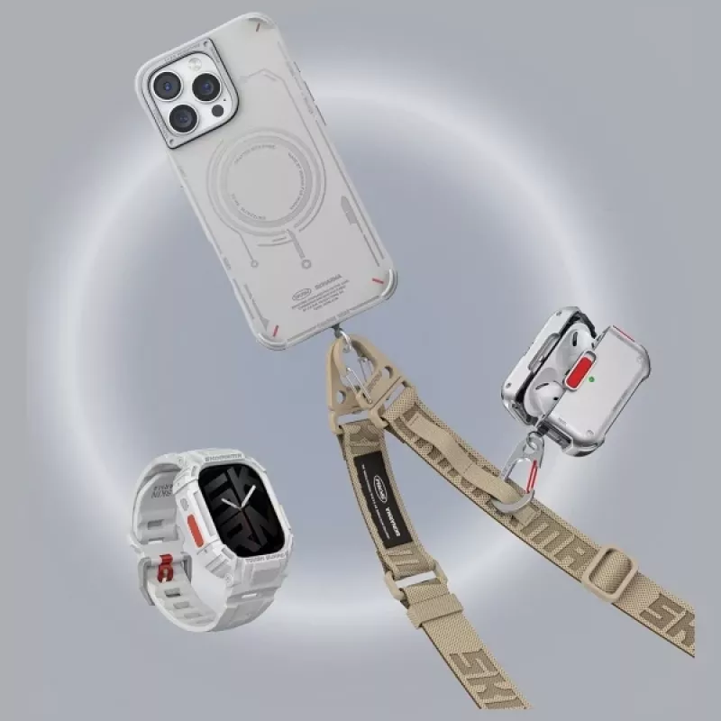 Skinarma Mecha Case AirPods Pro 2, Frost Translucent