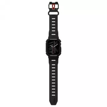SKINARMA Mecha 2-in-1 ranneke ja kotelo Apple Watch 45/44 mm musta