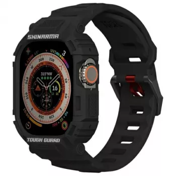 Skinarma Mecha 2in1 kotelo ja ranneke Apple Watch Ultra 49 mm - musta