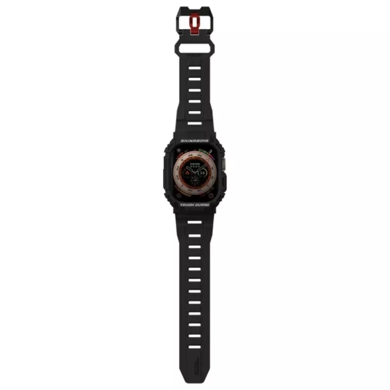 Skinarma Mecha 2in1 kotelo ja ranneke Apple Watch Ultra 49 mm - musta
