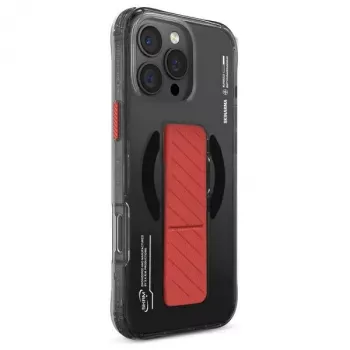 Skinarma Axon kotelo iPhone 16 Pro 6,3 tuuman näyttö, magneettilataus + kahvateline, musta