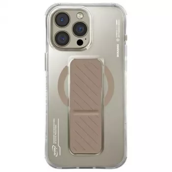 Skinarma Axon kotelo iPhone 16 Pro Max 6,9 tuuman näyttö, magneettilataus + kahvateline, samppanja