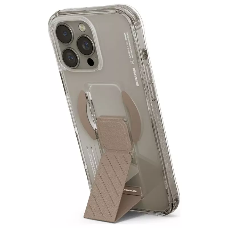 Skinarma Axon kotelo iPhone 16 Pro Max 6,9 tuuman näyttö, magneettilataus + kahvateline, samppanja