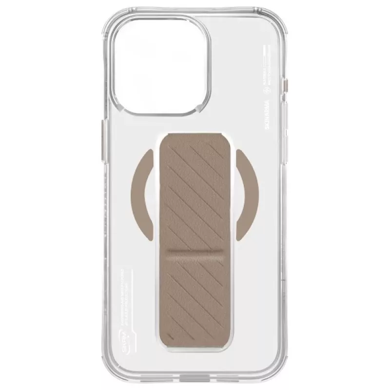 Skinarma Axon kotelo iPhone 16 Pro Max 6,9 tuuman näyttö, magneettilataus + kahvateline, samppanja