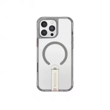 Skinarma Helix kotelo iPhone 16 Pro, magneettilataus, 360° kääntyvä jalusta, titaani