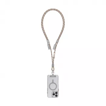 SKINARMA Dyno Ve 2-in-1 puhelimen kaularihma ja kaapeli USB-C - USB-C 80 cm beige