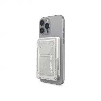 Skinarma Nexus Mecha magneettinen potkuteline varavirtalähde 5000mAh 20W PD USB-C MagSafe vaaleanharmaa