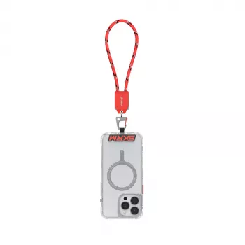SKINARMA Dyno Ve 2-in-1 USB-C -kaulajohto 20 cm punainen