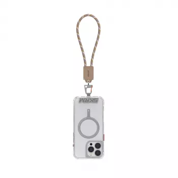 Skinarma Dyno Ve 2-in-1 USB-C - USB-C -rannekejohto, 25 cm, beige