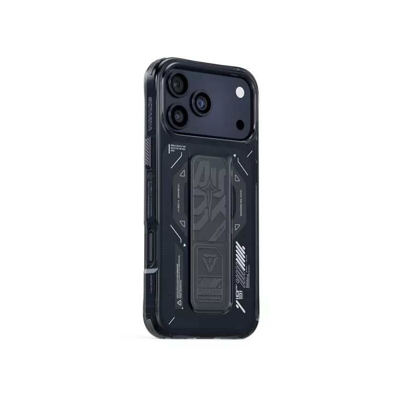 SKINARMA Helio -kotelo iPhone 17 Pro magneettilataus + Grip Stand Graphite