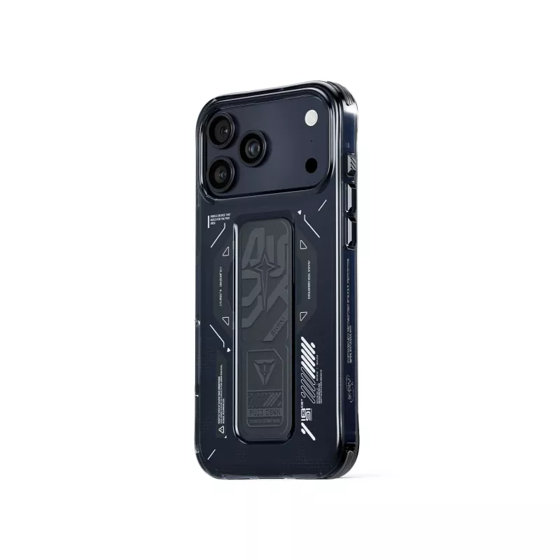SKINARMA Helio -kotelo iPhone 17 Pro magneettilataus + Grip Stand Graphite