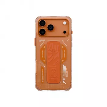 SKINARMA Helio -kotelo iPhone 17 Pro Max magneettilataus + Grip Stand oranssi