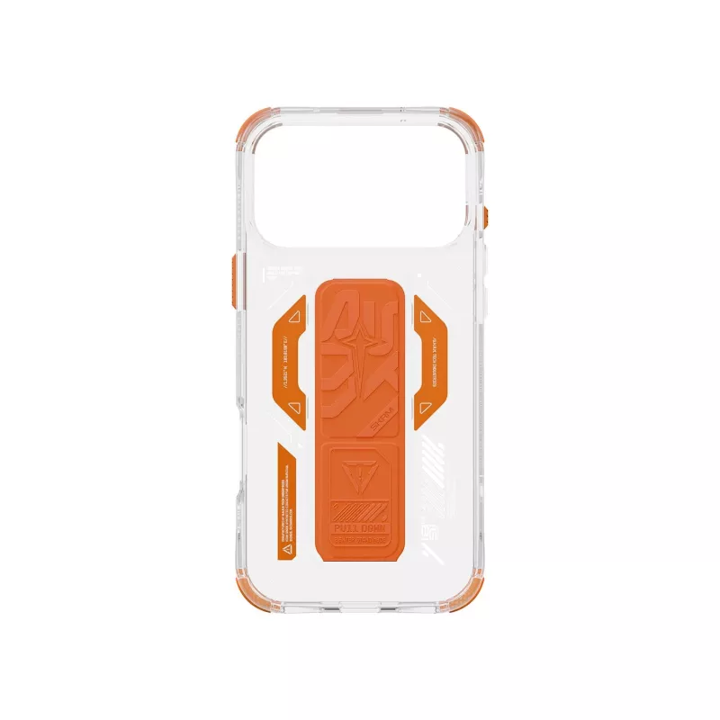 SKINARMA Helio -kotelo iPhone 17 Pro Max magneettilataus + Grip Stand oranssi