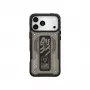 Skinarma Aegis -kotelo iPhone 17 Pro, Magnetic Charging + Grip Stand, harmaa