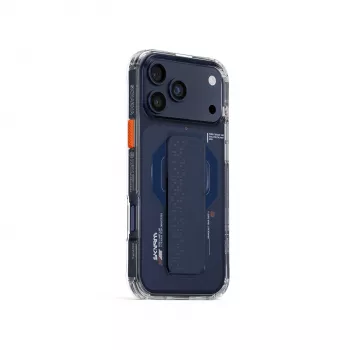 Skinarma Haxa magneettilataus + kahvateline kotelo Apple iPhone 17 Pro Maxille, sininen