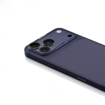 Skinarma Magma täysin mattapintainen kameran linssinsuoja iPhone 17 Pro Maxille sininen