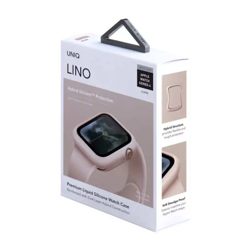 UNIQ Lino Apple Watch -kotelo Series 4/5/6/SE/SE3 44 mm - Blush Pink