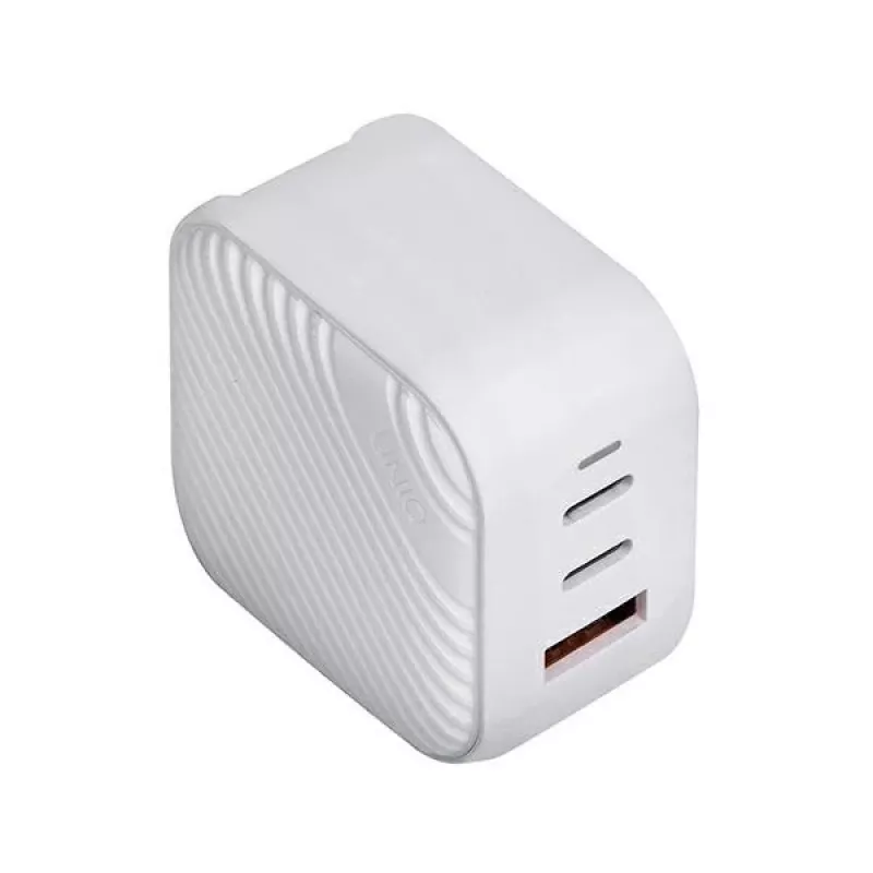 UNIQ Verge Pro 66W GaN USB-C seinälaturi Cloud White