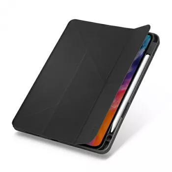 UNIQ Transforma Rigor Folio -kotelo iPad Air 10,9 tuumalle (4./5. sukupolvi) - antrasiitinharmaa antimikrobisella pinnoitteella