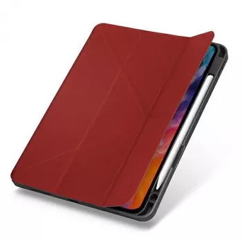 UNIQ Transforma Rigor -kotelo iPad Air 10,9 tuumalle (2020/2022) - korallinpunainen antimikrobinen