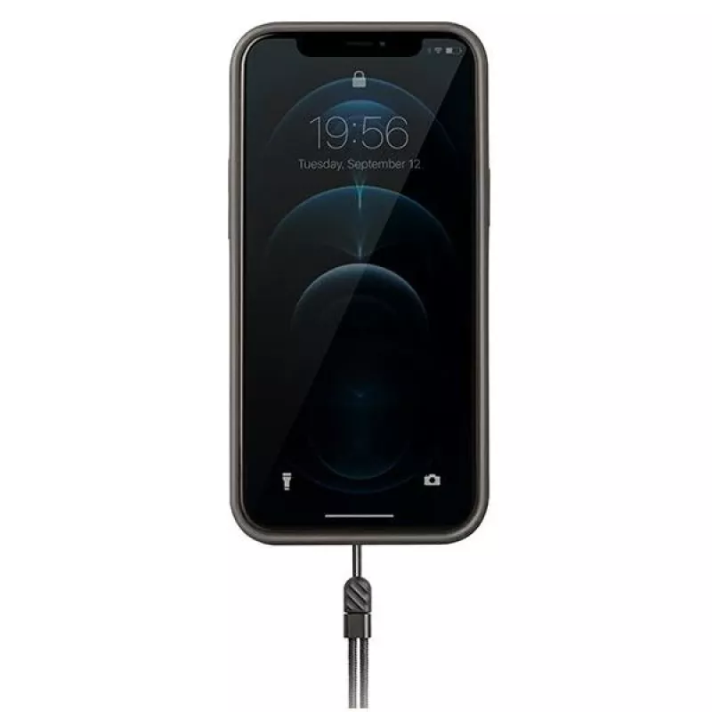 UNIQ Heldro -kotelo iPhone 12 Pro Max 6,7 tuumalle Charcoal Camo Antimicrobial