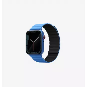 UNIQ Revix käännettävä magneettinen Apple Watch -ranneke musta/sininen 42/44/45/49 mm