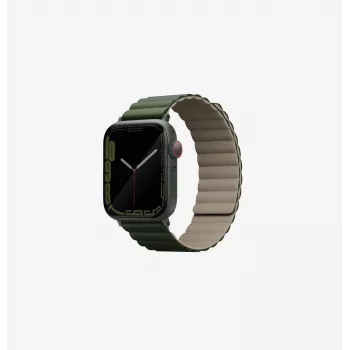UNIQ Revix käännettävä magneettinen Apple Watch -ranneke 42/44/45/49 mm Green-Taupe