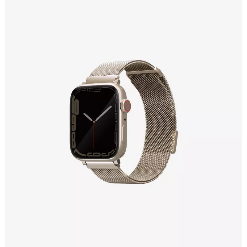UNIQ Dante Apple Watch -ranneke ruostumatonta terästä Milanese Loop vihreä 42/44/45 mm