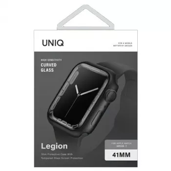 UNIQ Legion Watch -kotelo Apple Watch Series 7/8/9 41 mm musta