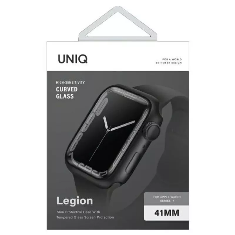 UNIQ Legion Watch -kotelo Apple Watch Series 7/8/9 41 mm musta