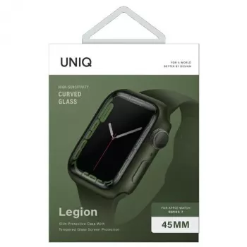 UNIQ Legion suojakotelo Apple Watch Series 7/8/9 45 mm - vihreä