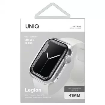 UNIQ Legion -kotelo Apple Watch Series 7/8/9 41 mm Clear
