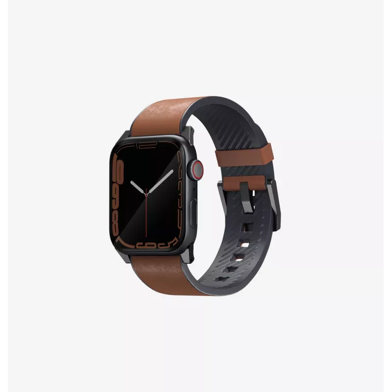 UNIQ Straden Leather Hybrid -ranneke Apple Watch 42/44/45/49mm sininen
