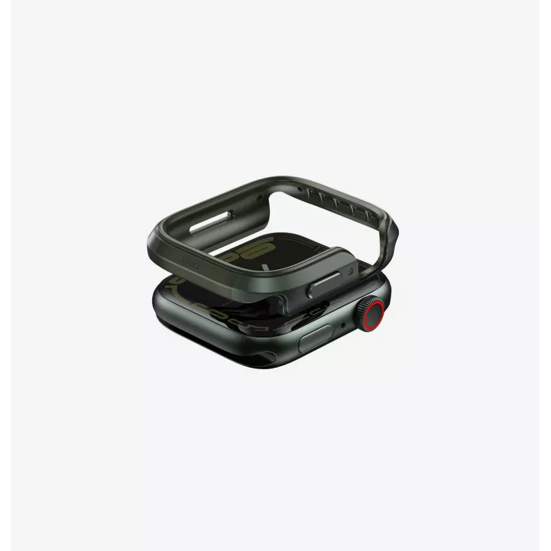 UNIQ Valencia -kotelo Apple Watch Series 4/5/6/7/8/9/SE/SE2/SE3 45/44mm grafiitti