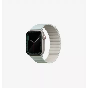 UNIQ Revix Reversible Magnetic -kelloranneke Apple Watch Series 1/2/3/4/5/6/7/8/9/SE/SE2/SE3 38/40/41mm - Salbeigrün/Beige