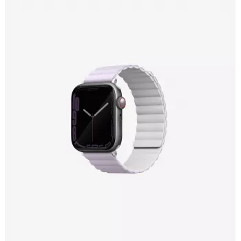 UNIQ Revix käännettävä magneettinen Apple Watch -ranneke liila/valkoinen Series 1/2/3/4/5/6/7/8/9/SE/SE2/SE3/Ultra/Ultra 2/Ultra 3 42/44/45/49 mm