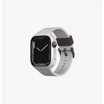 UNIQ Monos 2in1 Apple Watch -ranneke ja kotelo Series 4/5/6/7/8/9/SE/SE2/SE3 44/45 mm Midnight Black